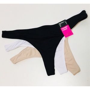 NWT 3 pc Soft Solid Women’s Thongs